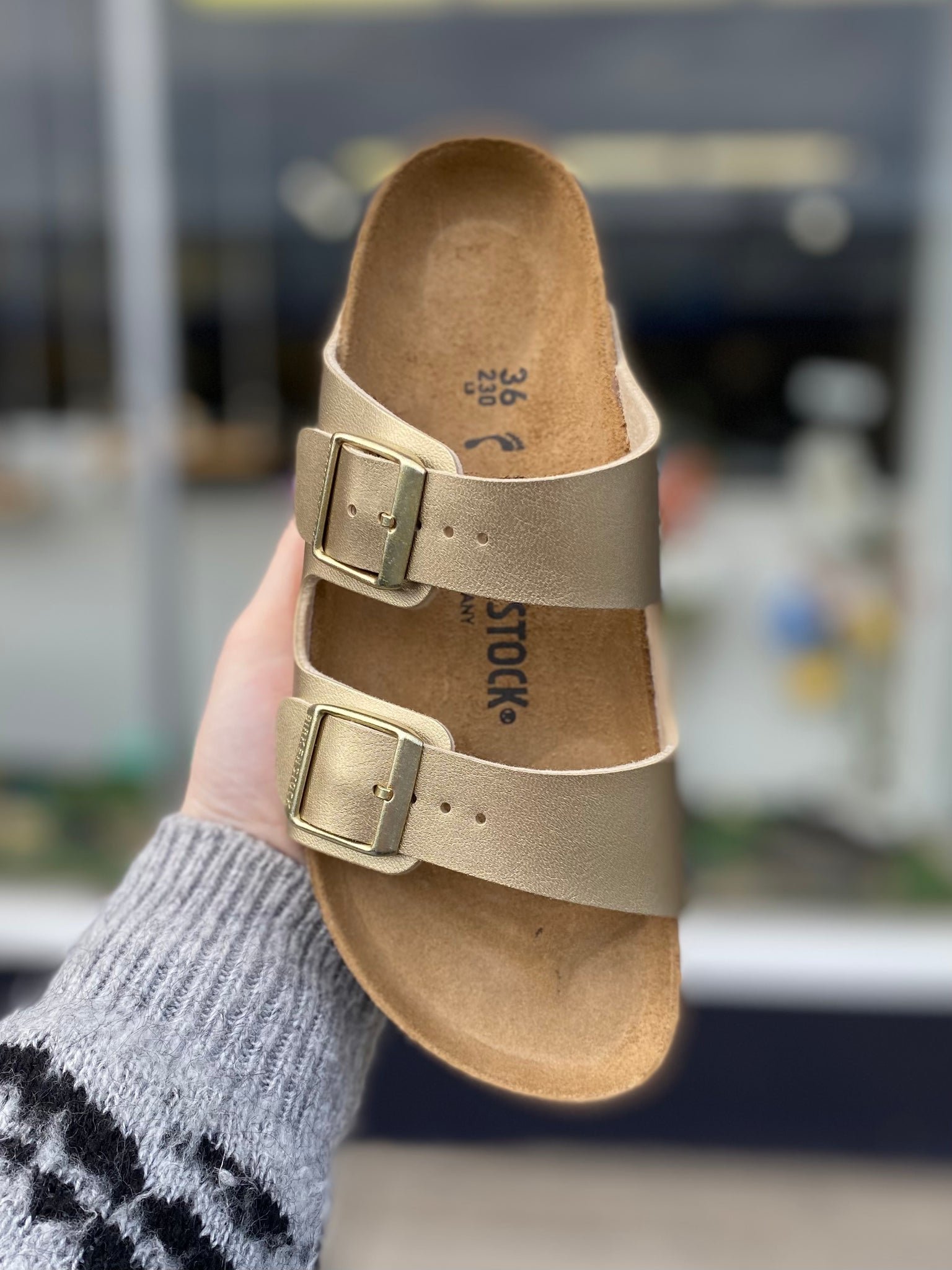 Birkenstock - Arizona - Gold – Walk Rite Shoes