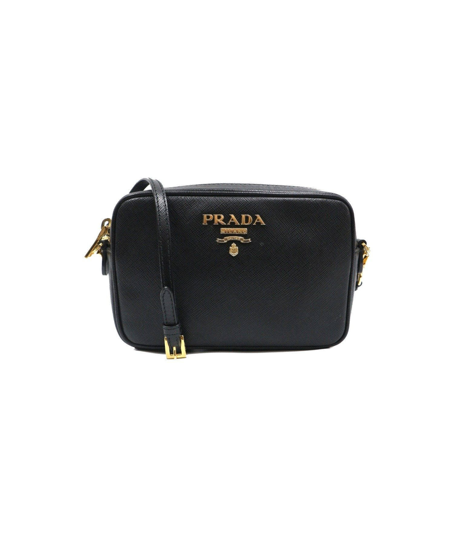 中古・古着通販】PRADA (プラダ) サフィアーノレザーショルダーバッグ
