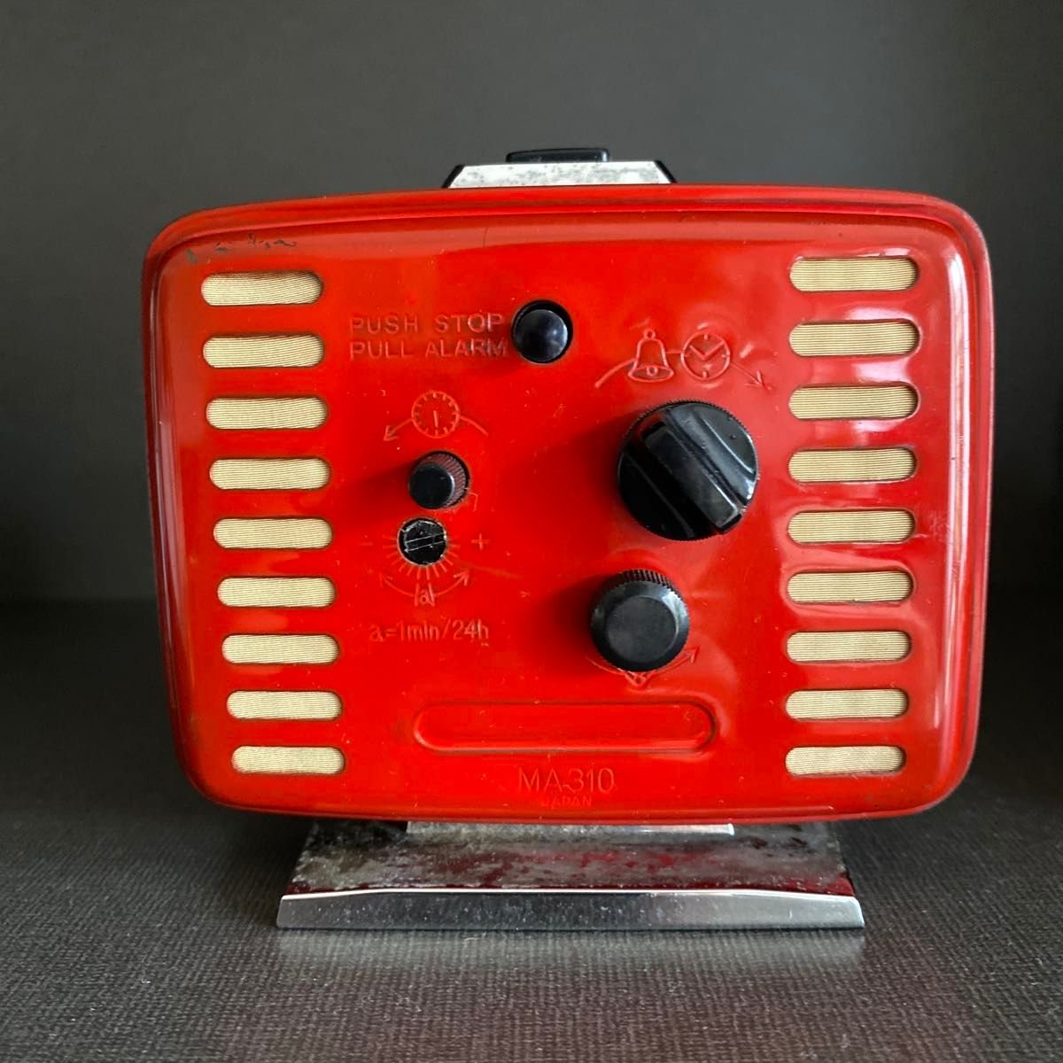 ジャンク品 SEIKO calls ゼンマイ式 目覚まし時計 レトロ ブリキ