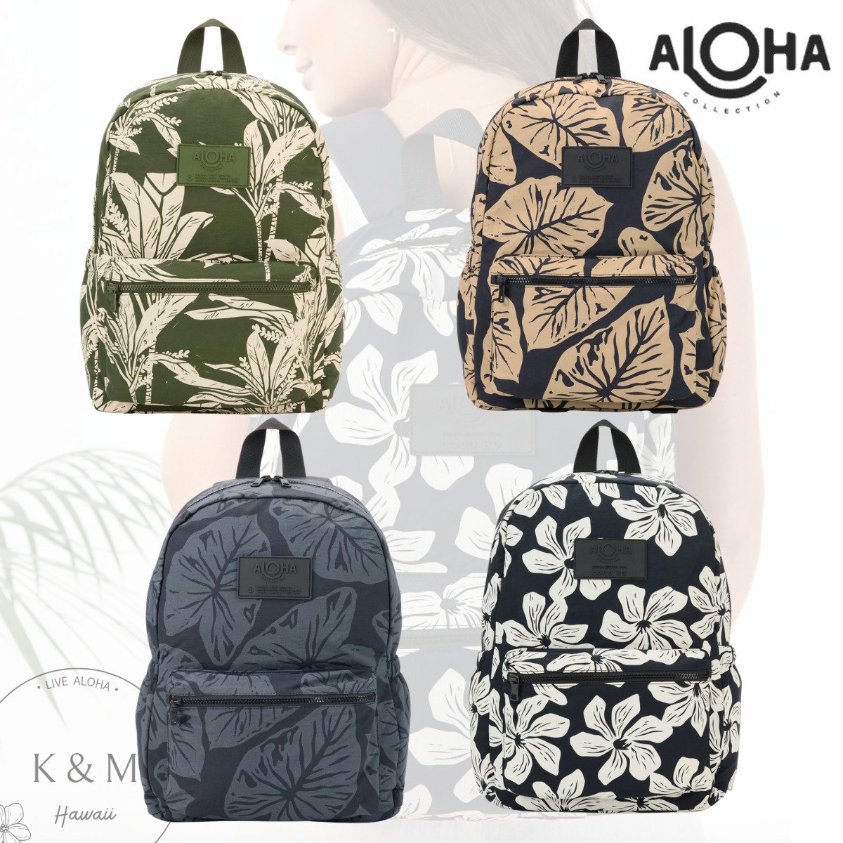 Aloha Collection] Keep It Light バックパック トロピカル柄 (ALOHA