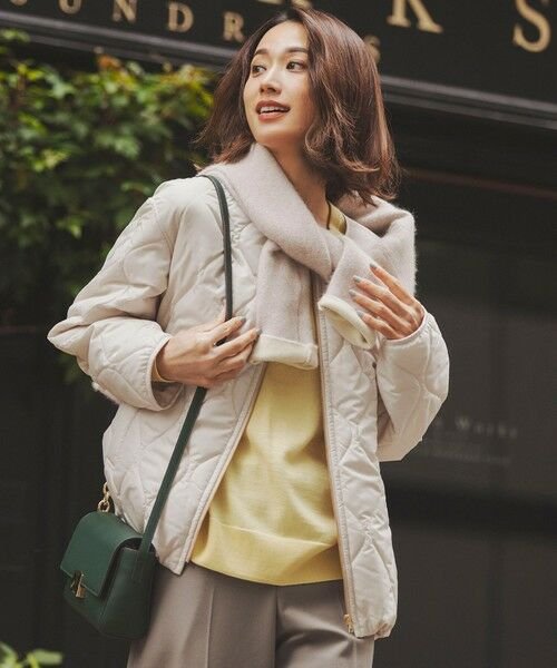 洗える】中綿キルティング ショート ブルゾン （ダウンジャケット