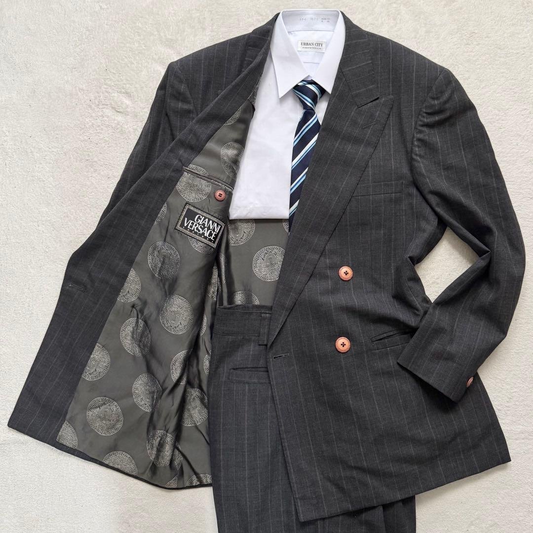 極美品 ジャンニヴェルサーチ スーツ セットアップ ダブル メデューサ