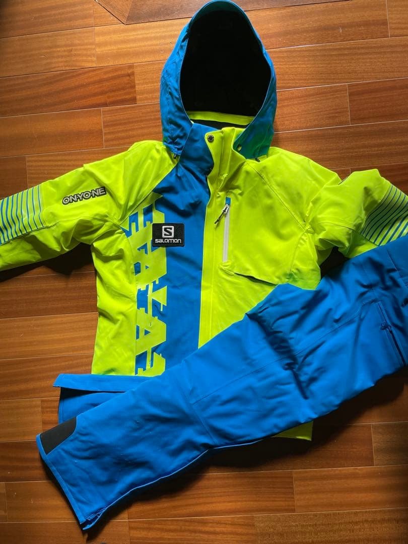 Salomon ON-YONE スキーウェア 蛍光イエロー/青 オンヨネ（ONYONE） スキーウエア ネイビー イエロー ONYONE DEMO TEAM