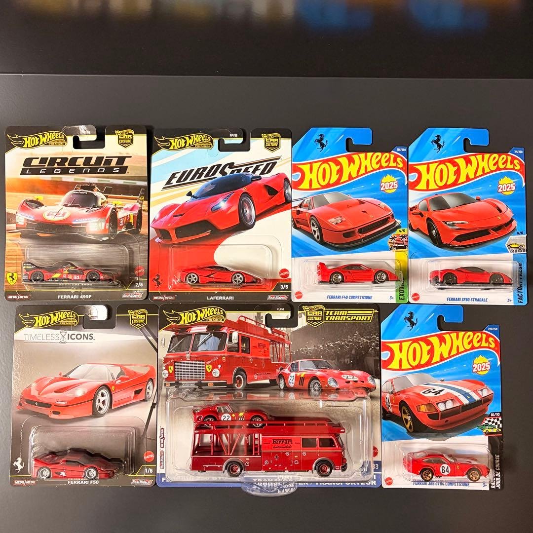 ホットウィール フェラーリ 7点セット 250 GTO 499P ラフェラーリ ホットウィール フェラーリ 7点セット 250 GTO 499P ラフェラーリ