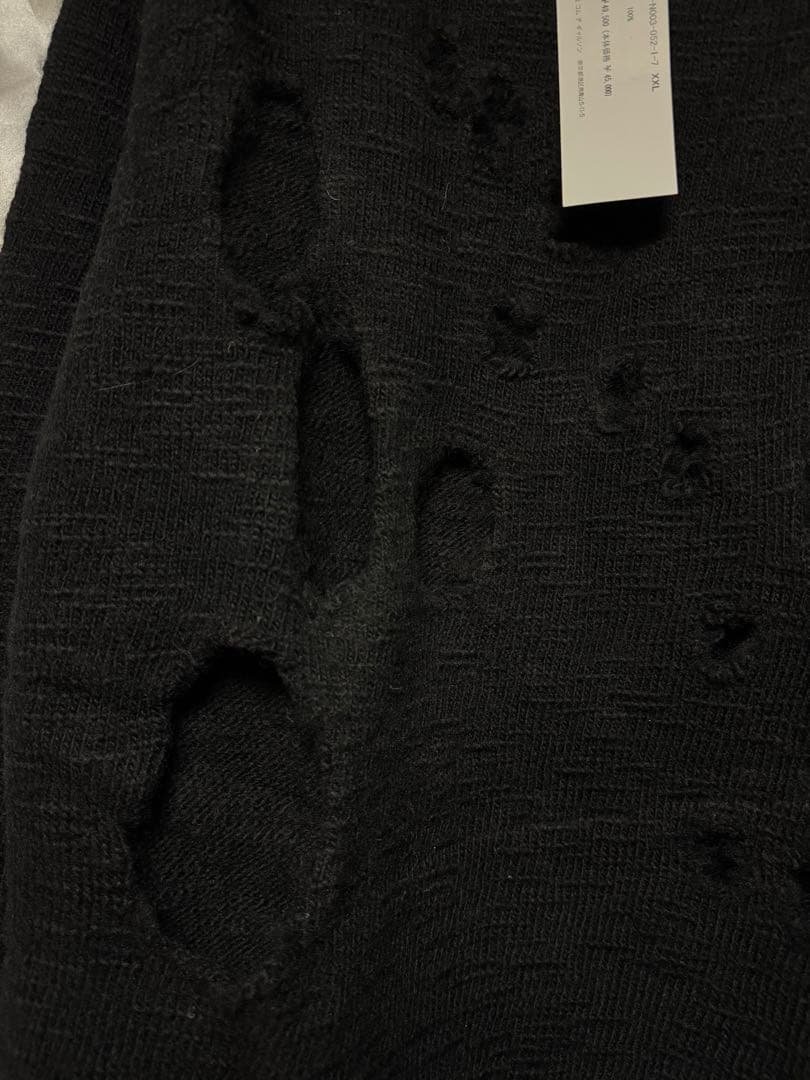 BLACK COMME des GARCONS 穴あきニット 黒 XXL 未使用 - メルカリ