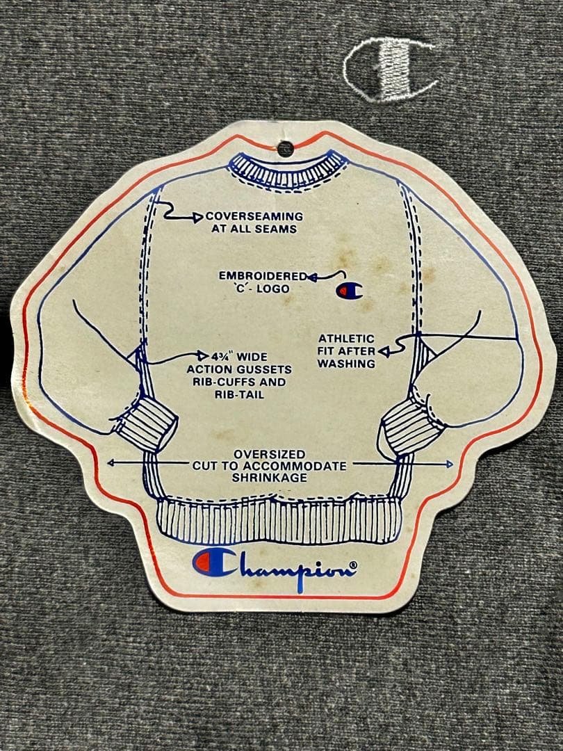 レアカラー！チャンピオン リバースウィーブ チャコール色 90s 刺繍