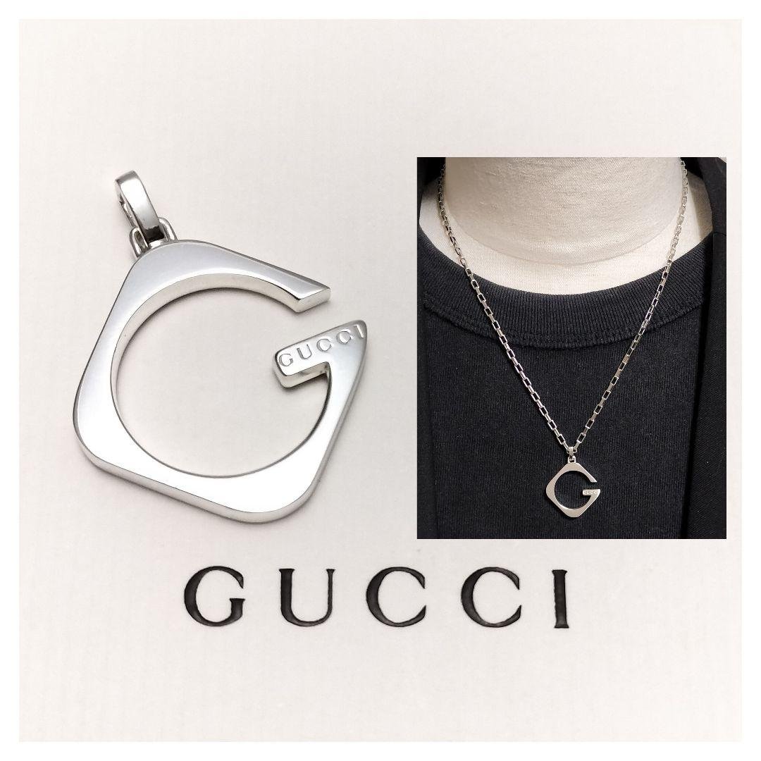 グッチ ネックレス トップ ロゴ G プレートシルバー 925 楽天市場】GUCCI グッチ Gロゴ Gモチーフ Gプレート ペンダント