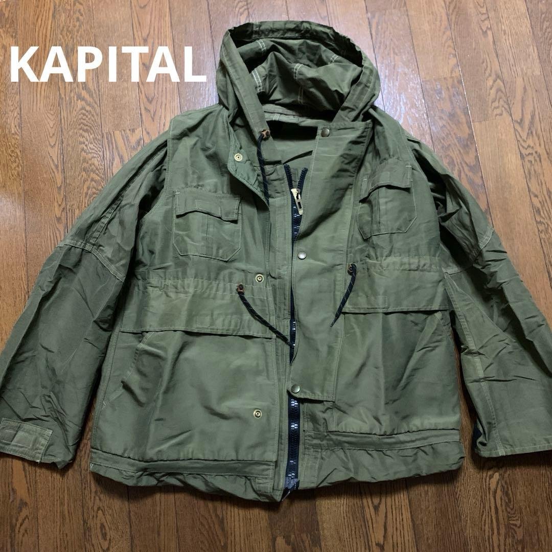 KAPITAL 希少　ミリタリージャケット　カーキ　NAVY タグ　サイズ2 2026年最新】KAPITAL ミリタリージャケットの人気アイテム - メルカリ